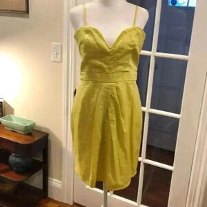 Walter by Walter Baker rayon and nylon spaghetti strap yellow dress.  Size M